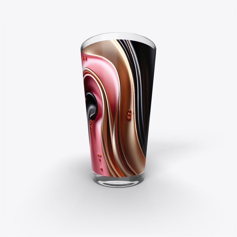 Pink Gold Black Swirls