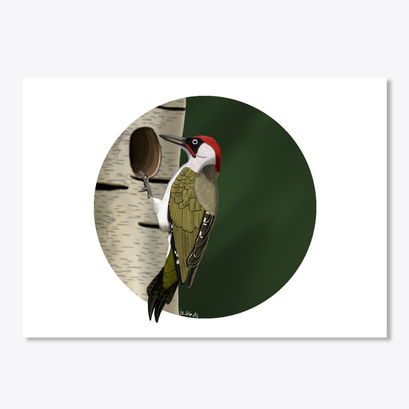 jz.birds Green Woodpecker Bird Design