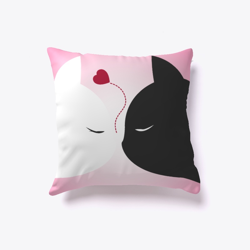 Cat Kissing PILLOW