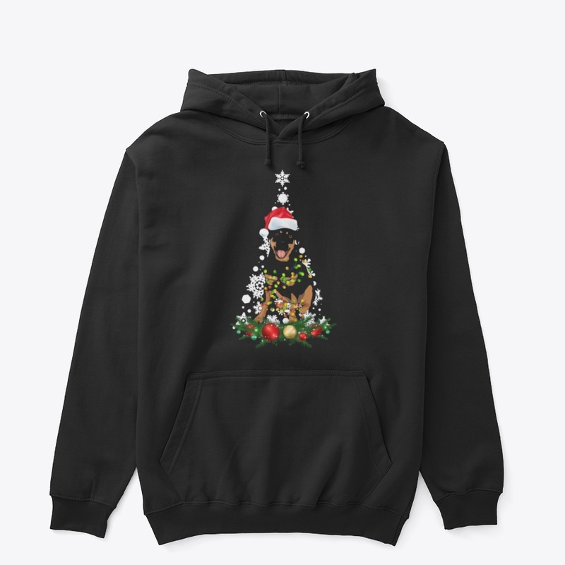 Rottweiler as a Christmas Tree