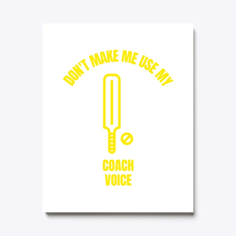 Don't make me use my cricket coach voice