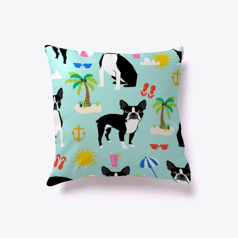 Boston Terrier Summer Beach Christmas