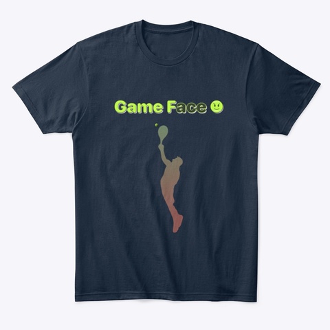 Game Face Silhouette New Navy T-Shirt Front
