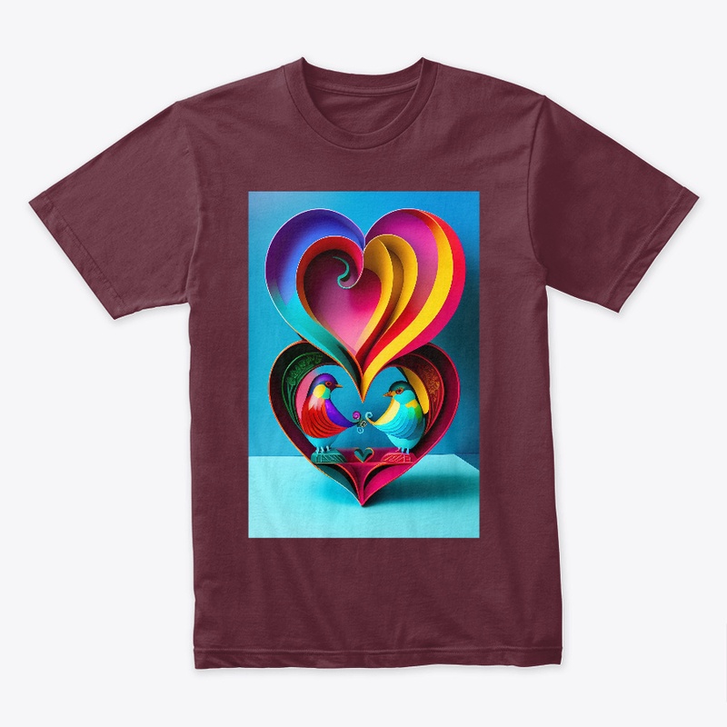 "Spread Love Chirping Lovebirds Tee"