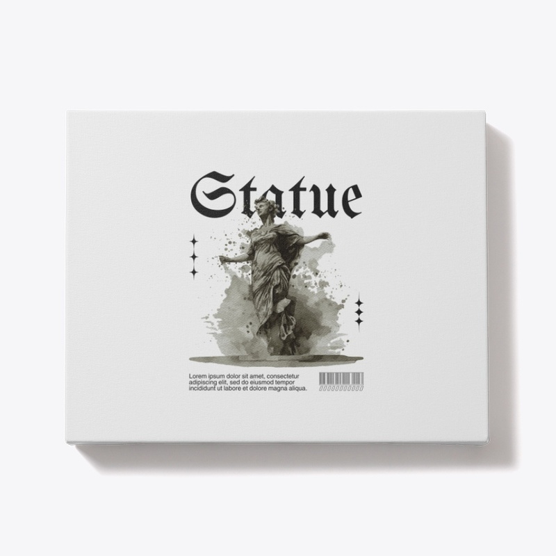 Black Grey Statue T Shirt 