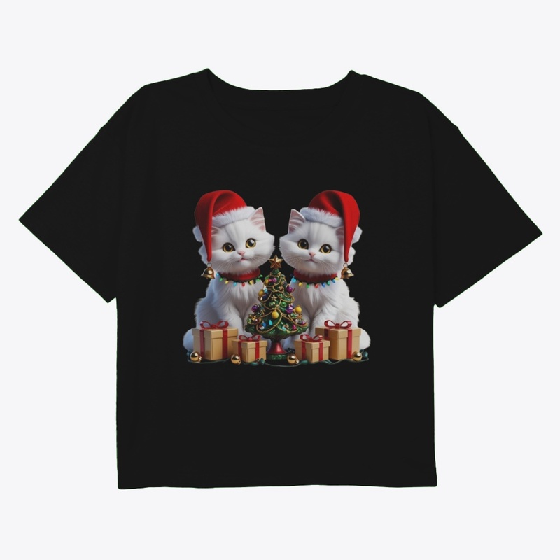  Christmas T-shirt cat
