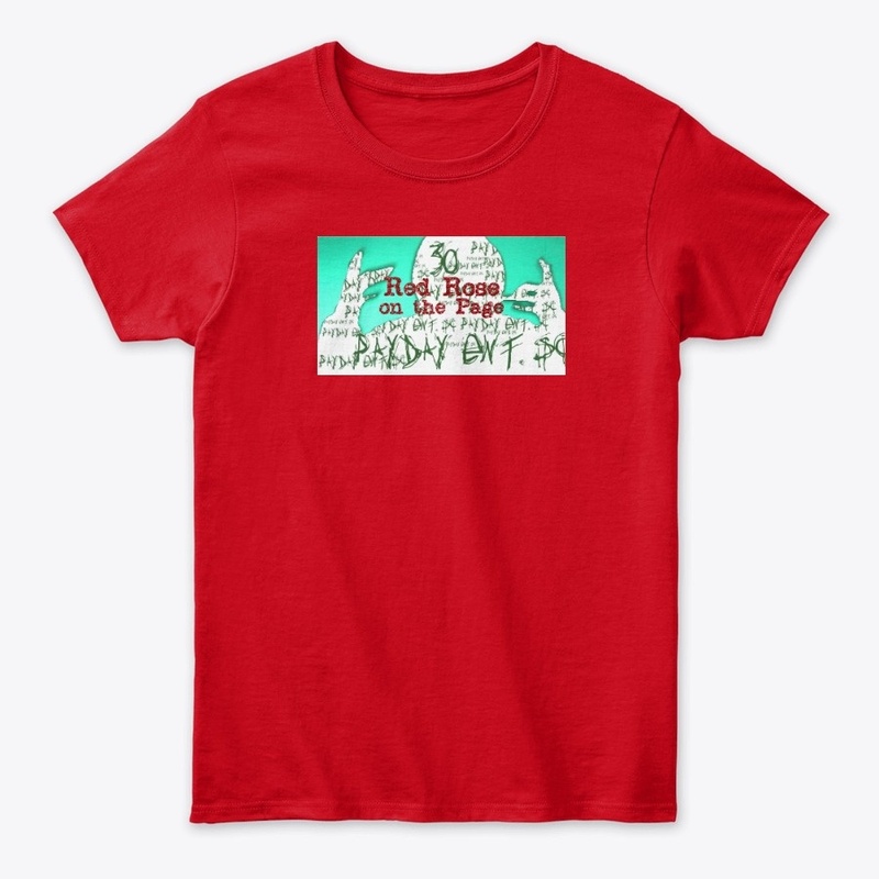 30 Red Rose on the Page  Apparel