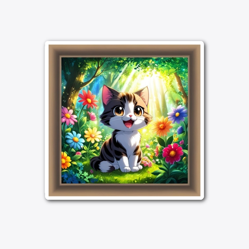 Cute Cat in Forest Tee