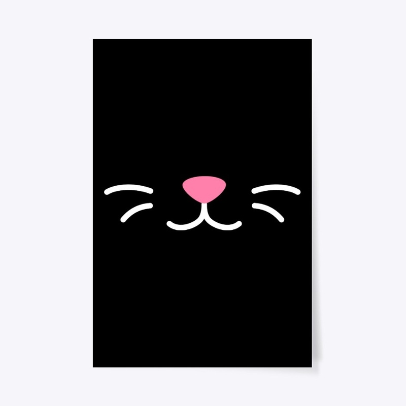 Cat lips face white