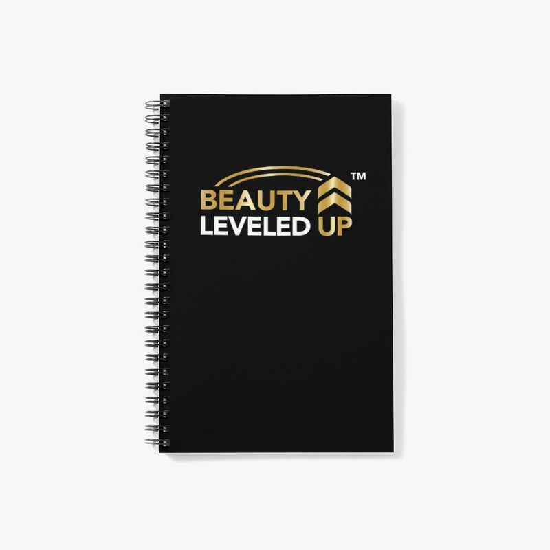 Beauty Leveled Up Logo Notebook (Black)
