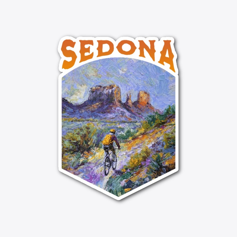 Sedona Mountain Biking Artwork