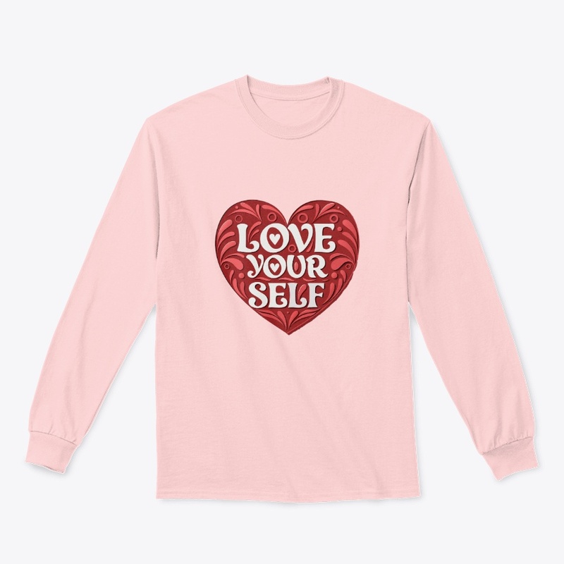 heart shaped design love your self
