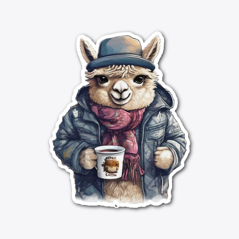 Alpaca wearing a jackets