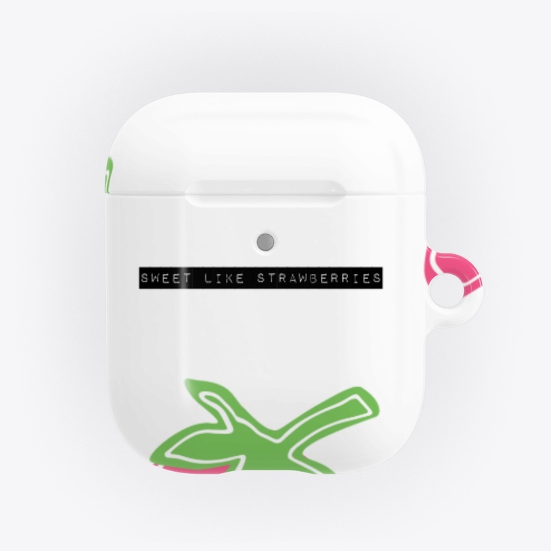 Strawberry inspired air pods case