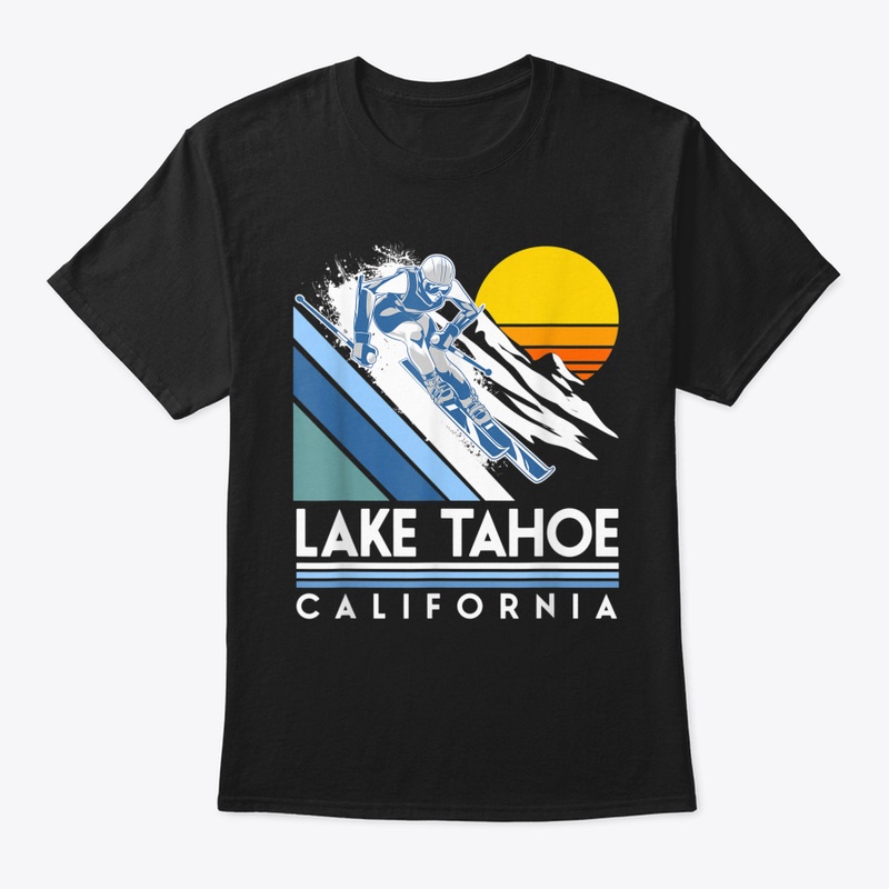 Lake Tahoe California Retro Ski T Shirt