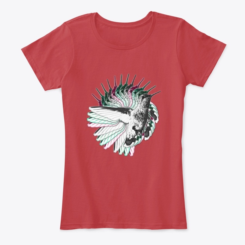 Women's Hummingbird Swirl Design