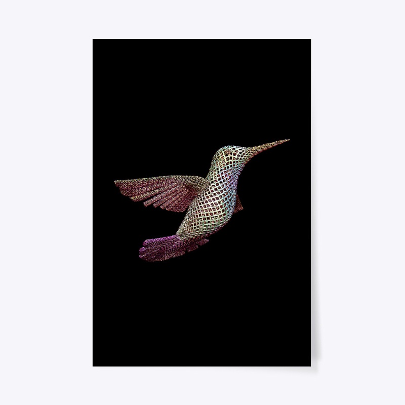 3D woven Hummingbird stylized