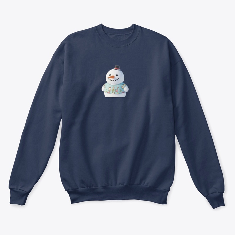 Minimalist Snowman Black Holiday ToteBag