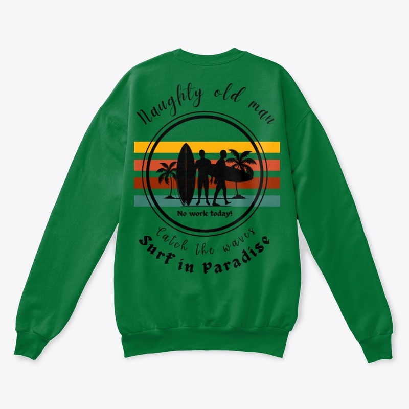 Naughty old man goes surfing design