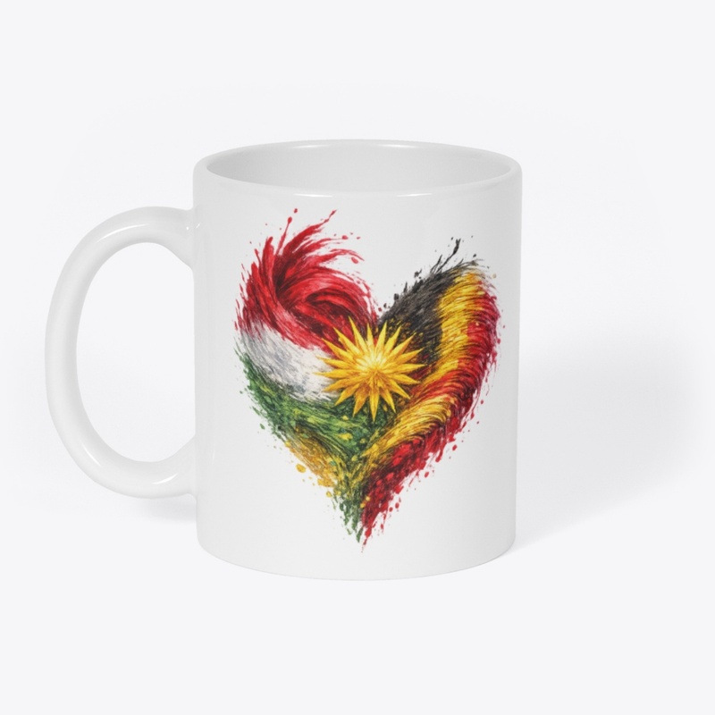 Kurdish-Belgian Heart: Unity Design