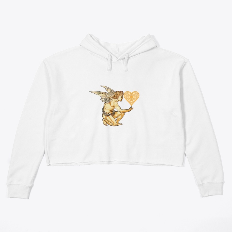 Angel  Holding a Golden Heart 