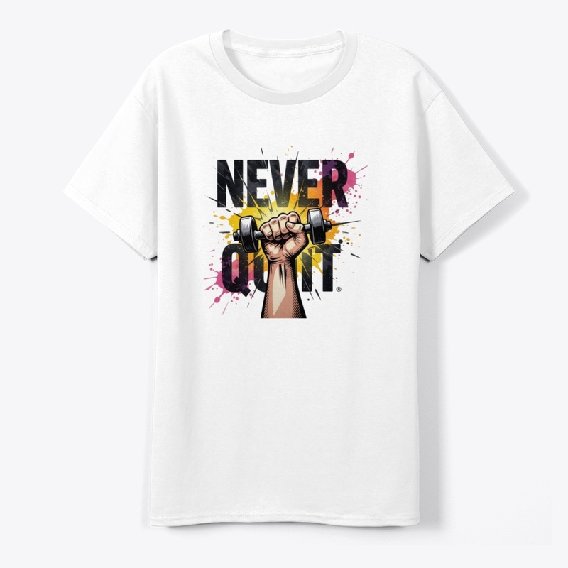 Never Quit – Dynamic Dumbbell T-Shirt