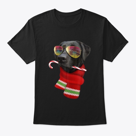Christmas In July Labrador Sunglasses Do Black T-Shirt Front