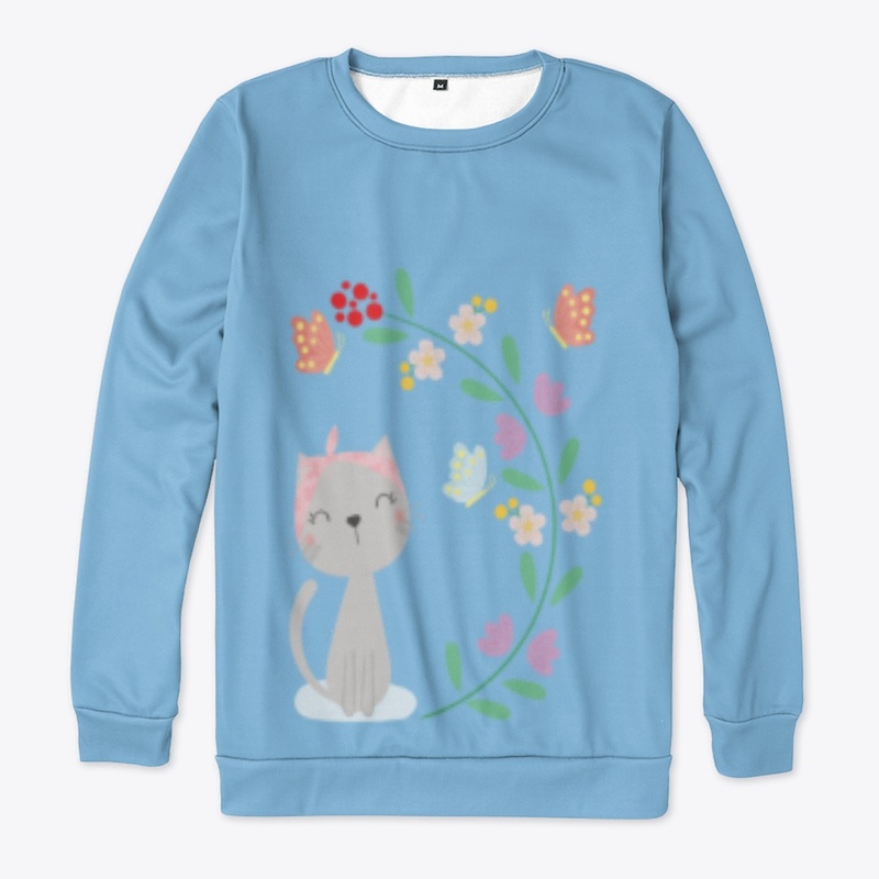Kitty with Flower 