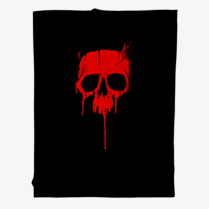 Classic Metal Graffiti Skull - Dripping