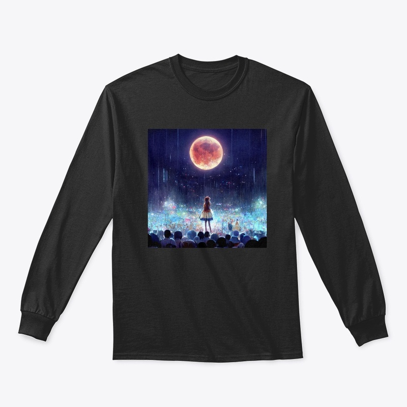 Aesthetic moon anime girl
