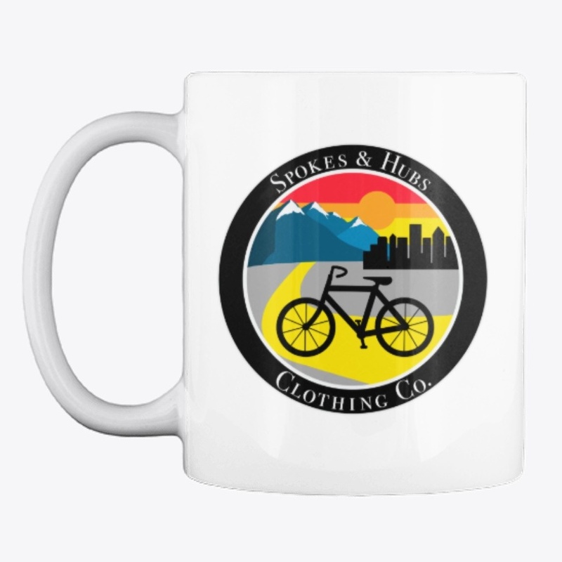 Mountain + Cityscape Bicycle Silhouette