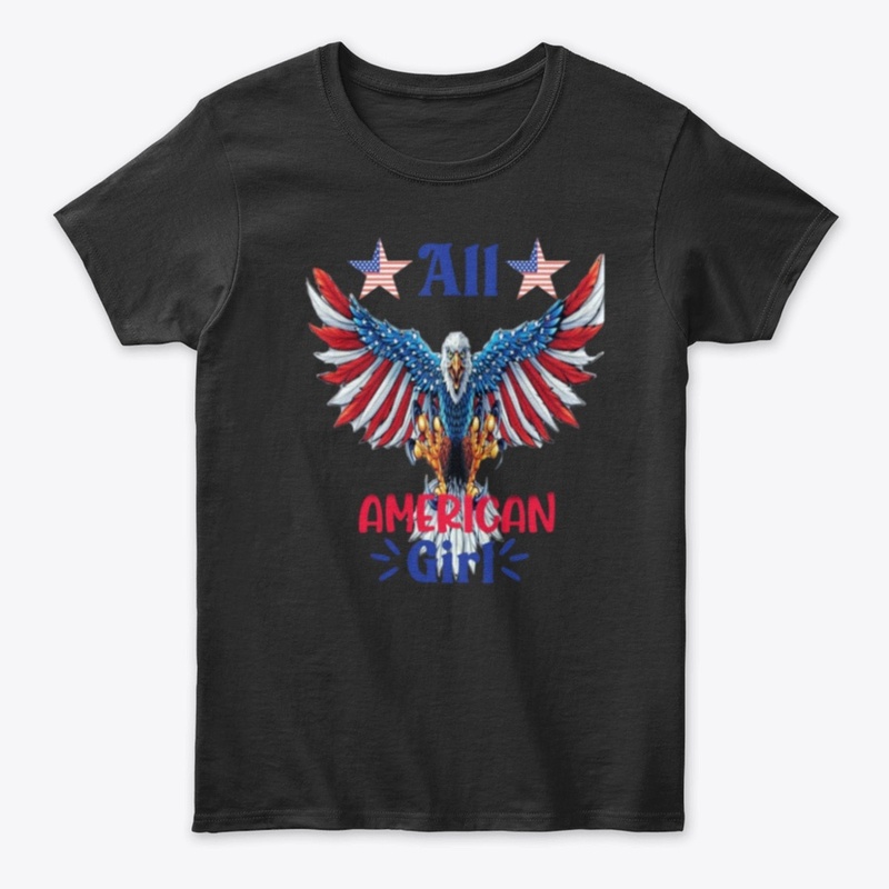 American Girl – Patriotic Eagle Art
