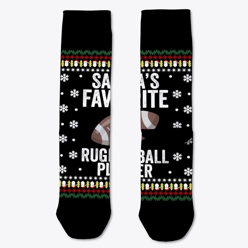 Santa's Favorite Rugby Ball Player T-Shi