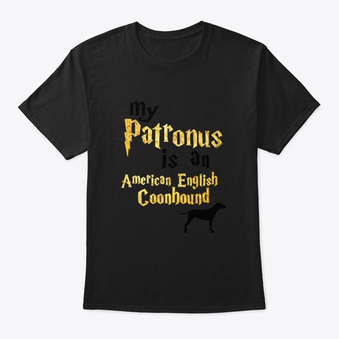 American English Coonhound T Shirt Black T-Shirt Front