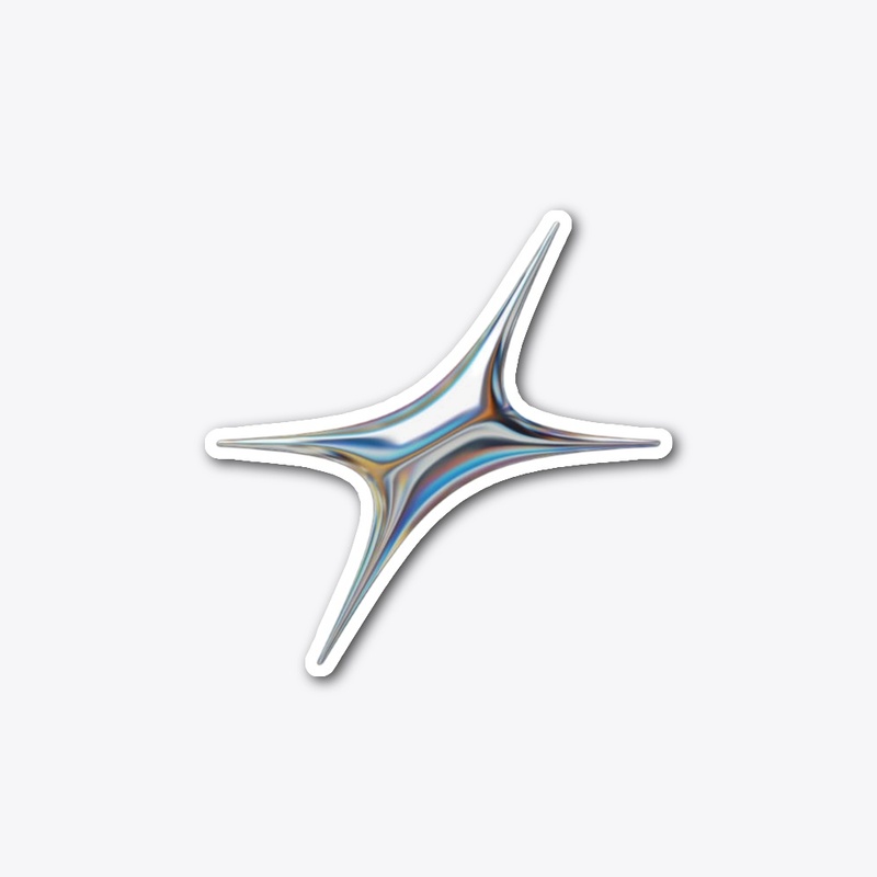 Chrome Star 4" Decal