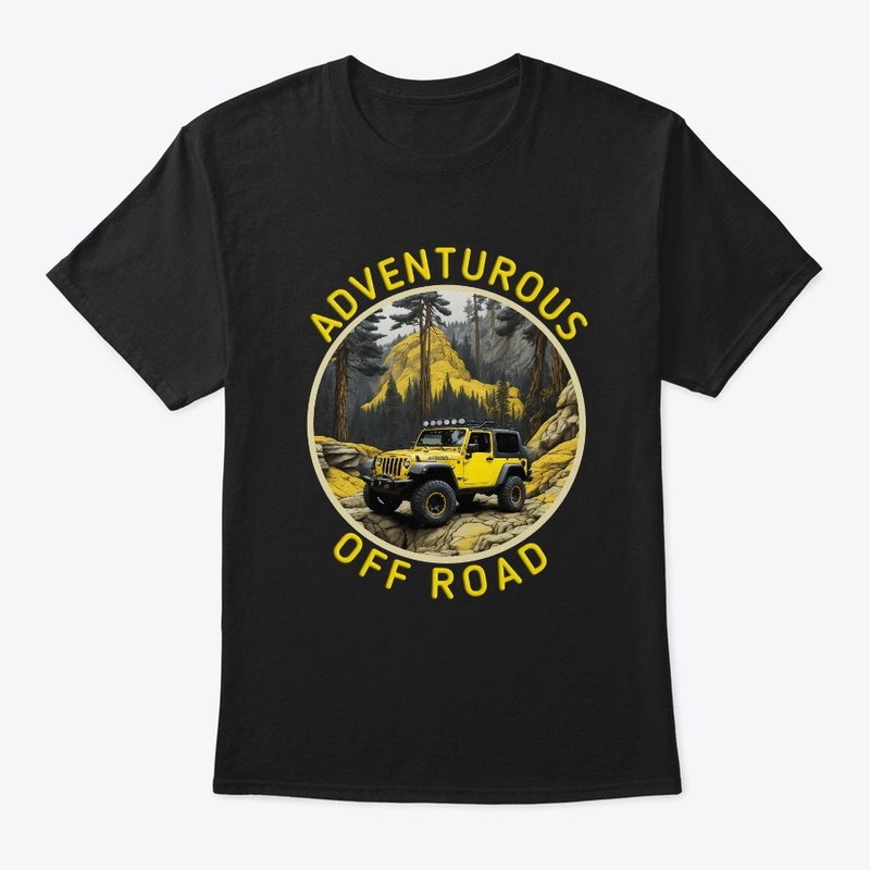 A yellow off-roading vehicle on hills