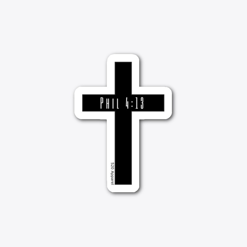 Cross Sticker Philippians 4:13