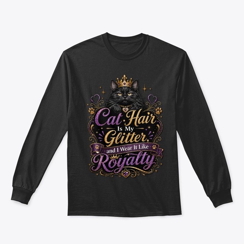 Cat Hair Glitter Dark Clothing &amp; Mug