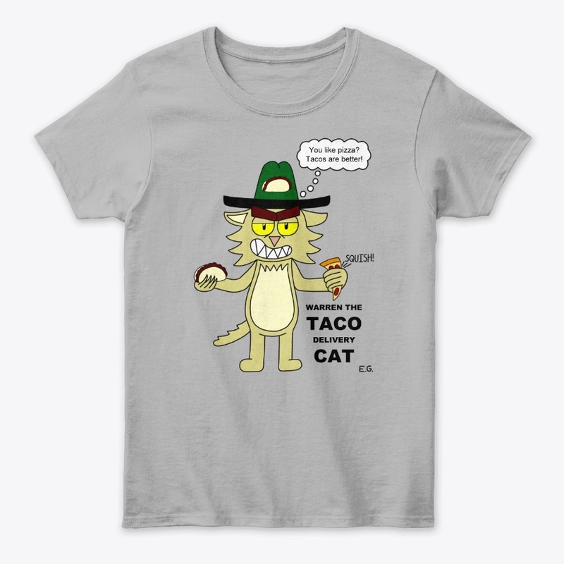 Warren the Taco Delivery Cat in Color