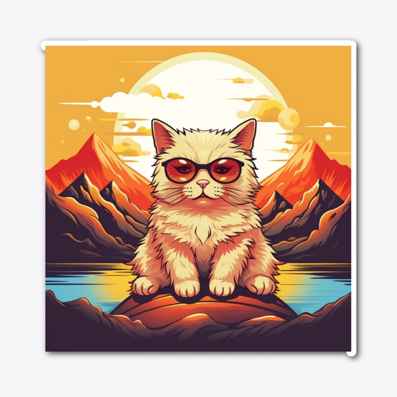 Cool cat with sunglasses