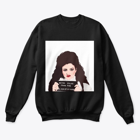 Bad Gal Fran Sweatshirt Black T-Shirt Front