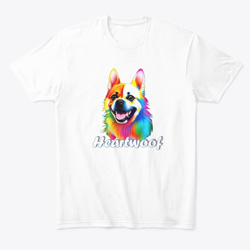 T-shirt with colorful cute dog pattern