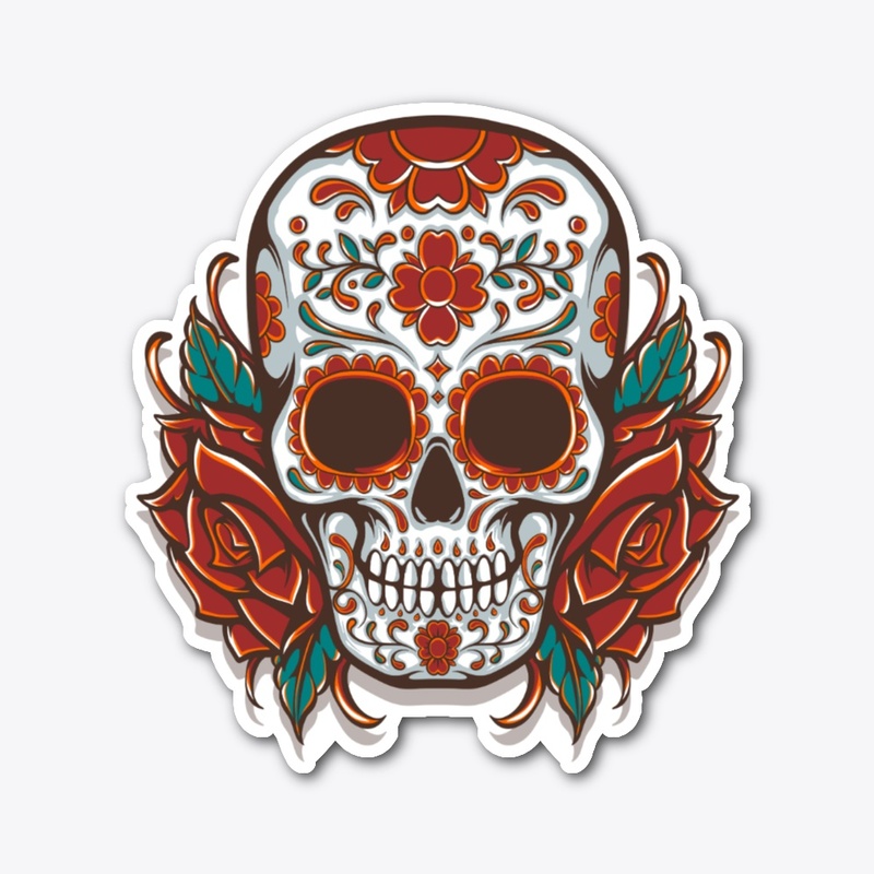 Sugar Skull Day Of The Dead Cool Bone