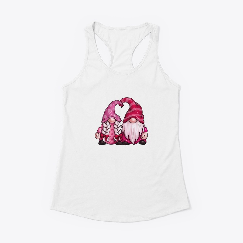 valentine gnome couple tshirt