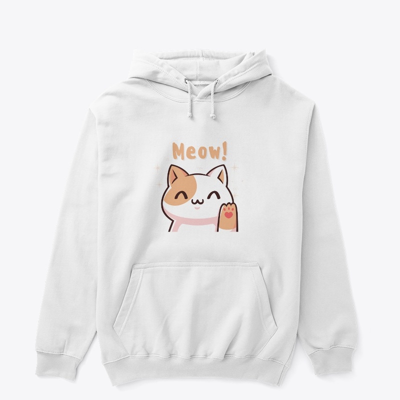 MEOW! GIRL FAVORITE TEDDY  HOODIE 