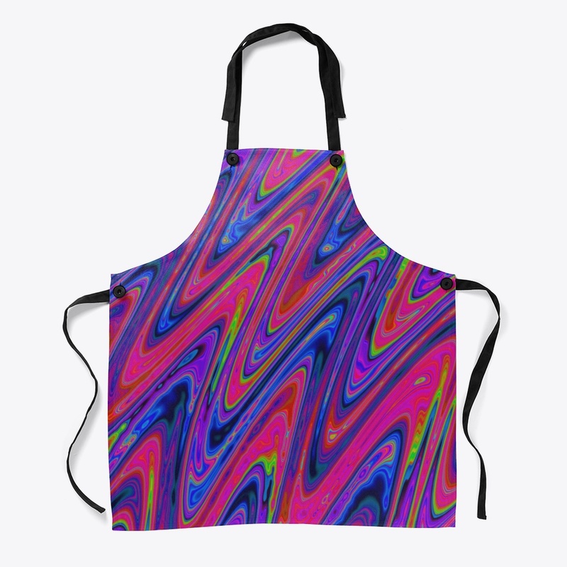 Vibrant Neon Abstract Wavy Pattern