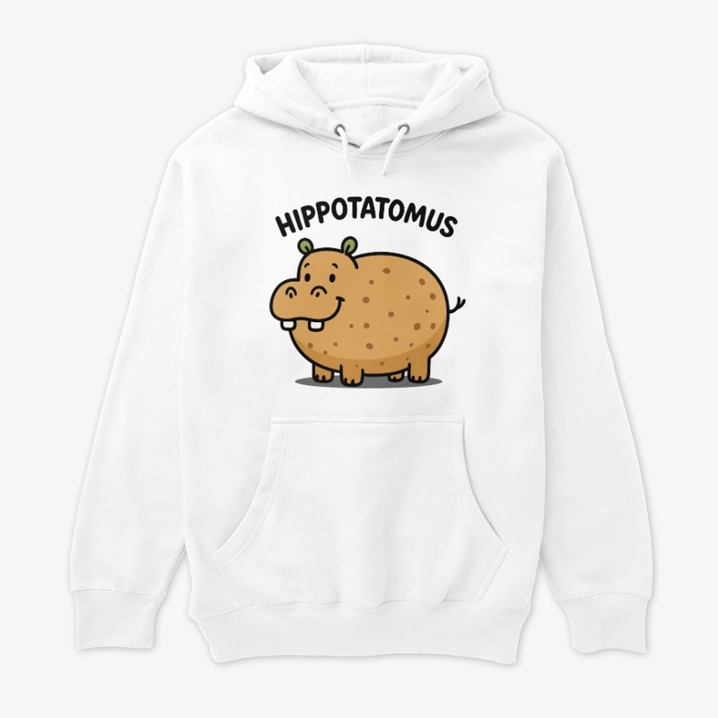 Cartoon of a Potato Shape Hippopotamus