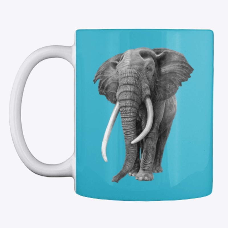 Bull elephant - Drawing In Pencil