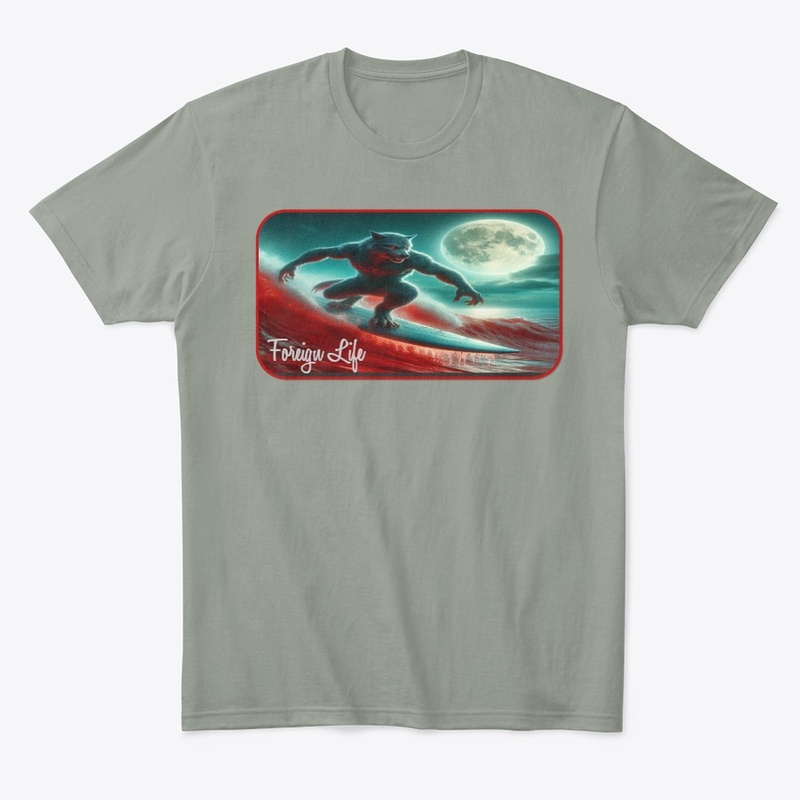Foreign Life Werewolf Surfing Halloween