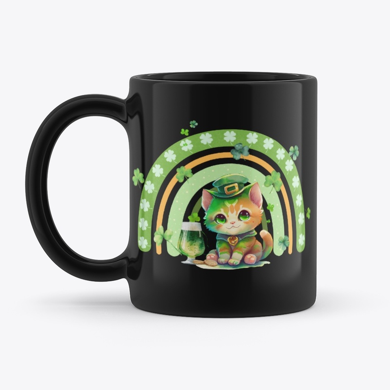 st patrick one lucky cat